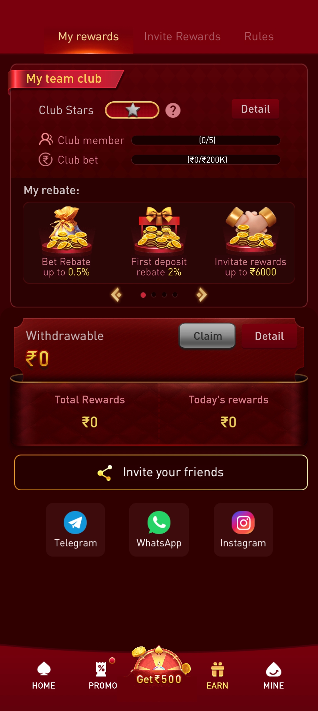 777in account page screenshot